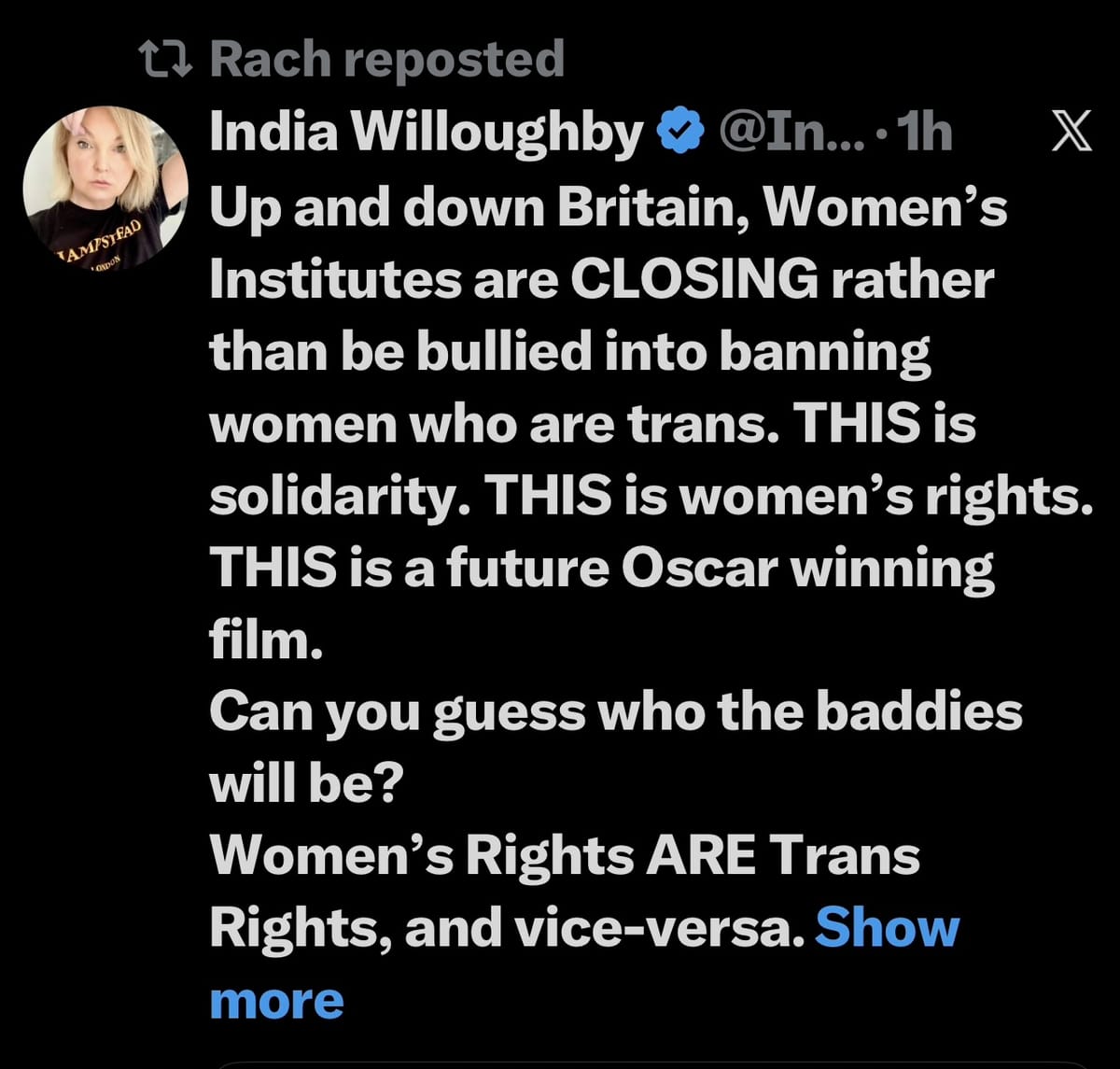 Women's Institutes Stand by ALL Women