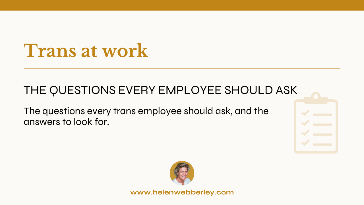 Trans at work: the questions every employee should ask