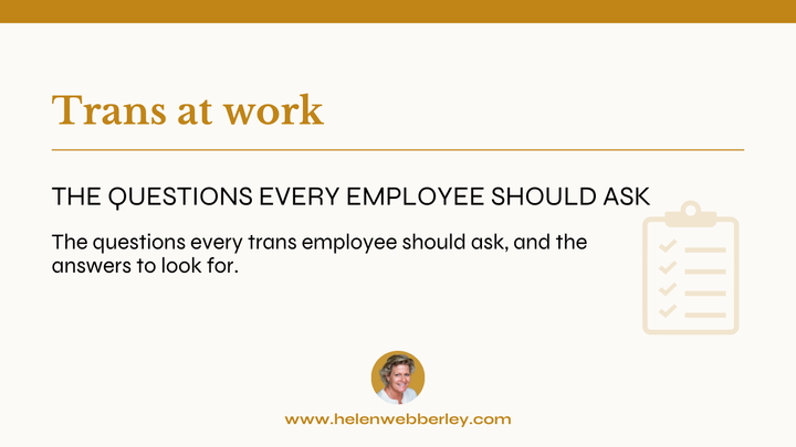 Trans at work: the questions every employee should ask