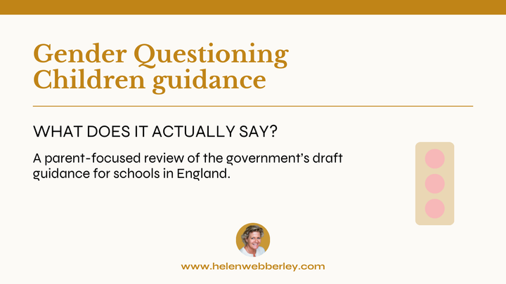 Gender Questioning Children guidance: What does it actually say?